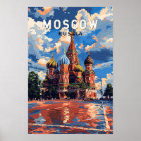 Moscou Russie Voyage Art Vintage