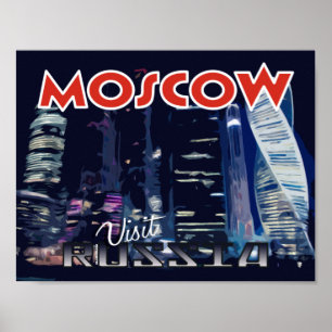 Poster Moscou, Visiter la Russie...