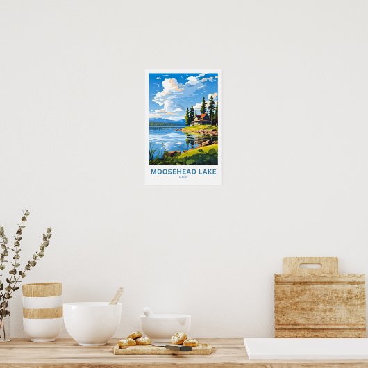 Poster Mosehead Lake Maine Imprimer (Cuisine)