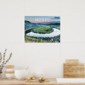 Poster Moselle Calmont Loop Brême Sunset River Souvenir (Cuisine)