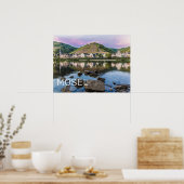 Poster Moselle Ediger Eller Sunset River Cochem Souvenir (Cuisine)