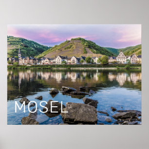 Poster Moselle Ediger Eller Sunset River Cochem Souvenir