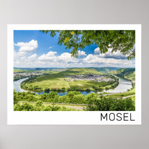 Poster Moselle Loop Trittenheim Panorama Allemagne Souven
