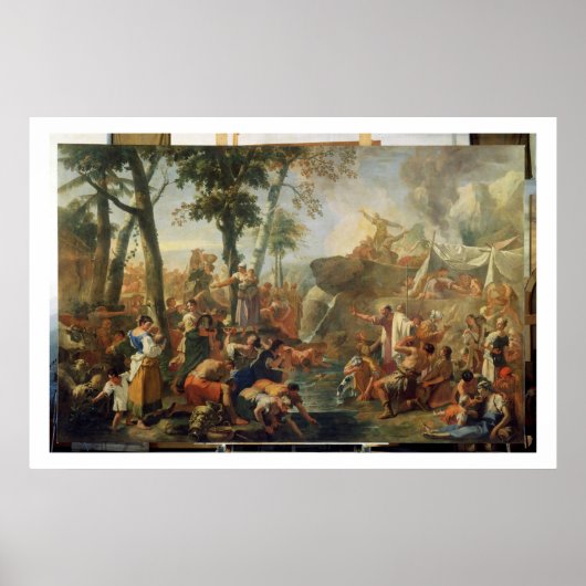 Poster Moses Drawing Water from the Rock (Devant)