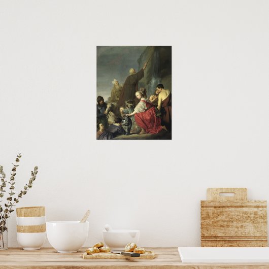 Poster Moses Striking Water du Rocher (Cuisine)