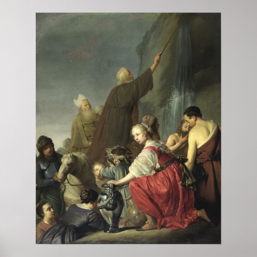 Poster Moses Striking Water du Rocher (Devant)
