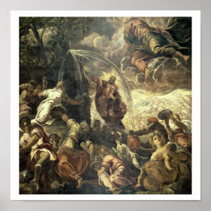 Poster Moses Striking Water from the Rock, 1575