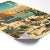 Poster Mosquée Al-Aqsa - Art Architectural Islamique Icon (Coin)