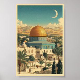 Poster Mosquée Al-Aqsa - Art Architectural Islamique Icon
