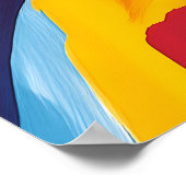 Poster Mosquée Bleue d'Istanbul dans le style Fauve Abstr (Coin)