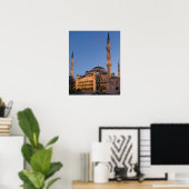 Poster Mosquée Bleue, Quartier de Sultanhamet, Istanbul, (Bureau à domicile)