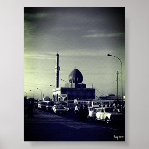 Poster Mosquée Buniya Bagdad Irak vintage