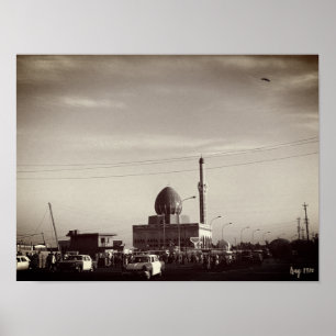 Poster Mosquée Buniya de Bagdad en Irak vintage
