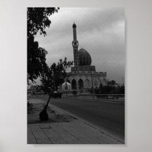 Poster Mosquée Buniya de Bagdad en Irak vintage