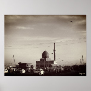 Poster Mosquée Buniya de Bagdad en Irak vintage