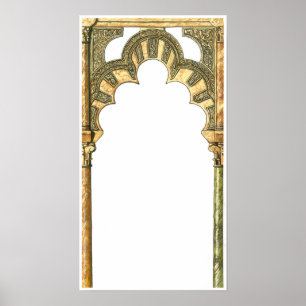 Poster Mosquée de Cordoue Espagne. Étalonner l'arc