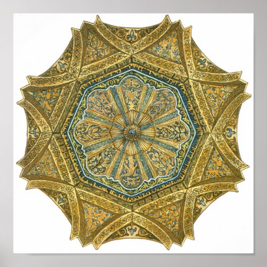 Poster Mosquée de Cordoue Espagne. Mihrab coupola (Devant)