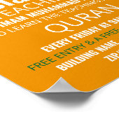 Poster Mosquée d'or, enseignement islamique publicité (Coin)