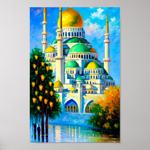 Poster Mosquée Imprimer Art musulman Imprimer Art numériq