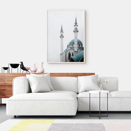 Poster Mosquée islamique turquoise