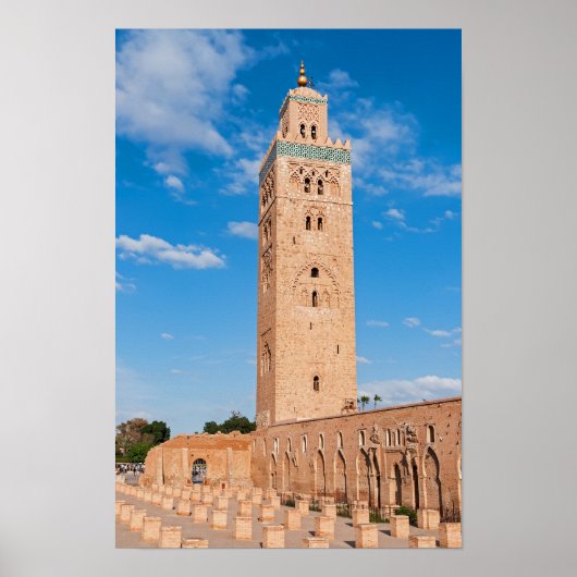 Poster Mosquée Koutoubia - Marrakech, Maroc (Devant)