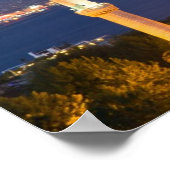 Poster Mosquée Sultan Ahmed pendant le crépuscule (Coin)