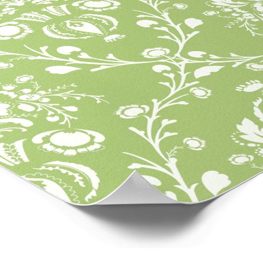 Poster Moss Green Damask (Coin)