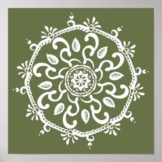 Poster Moss Mandala (Devant)