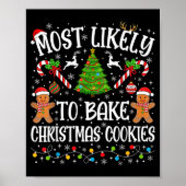 Poster Most Likely To Bake Christmas Cookies Family Match (Devant)