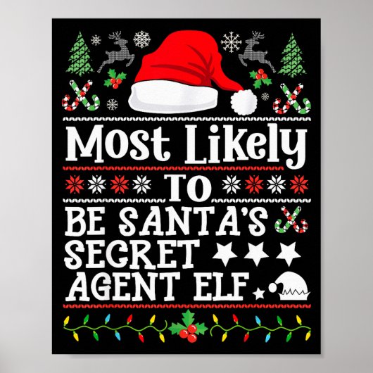 Poster Most Likely To Be Santa's Secret Agent Elf - Chris (Devant)