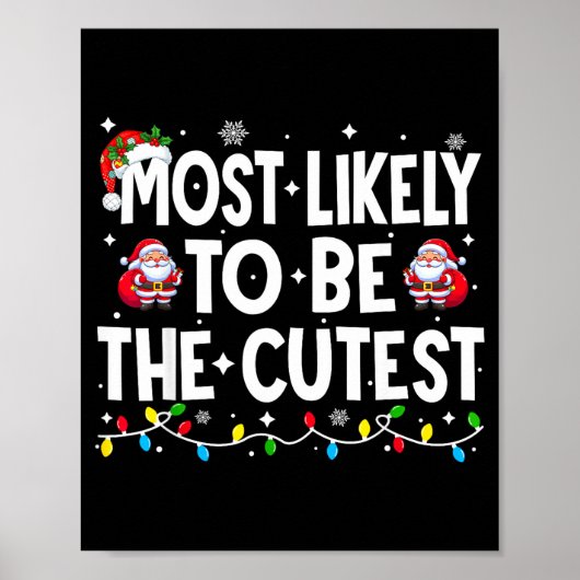 Poster Most Likely To Be The Cutest Matching Christmas (Devant)