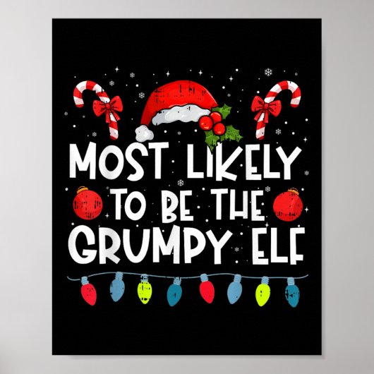 Poster Most Likely To Be The Mpy Elf Family Crew Christma (Devant)