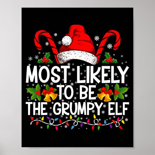 Poster Most Likely To Be The Mpy Elf Funny Xmas (Devant)