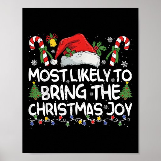 Poster Most Likely To Bring The Christmas Joy Matching Ch (Devant)