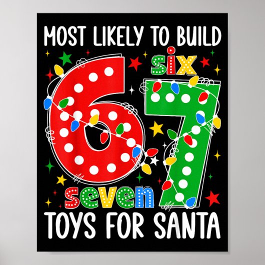 Poster Most Likely To Build 67 Toys For Santa Funny Xmas (Devant)