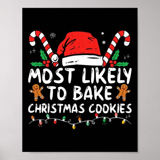 Poster Most Likely To Byke Christmas Cookies  (Devant)