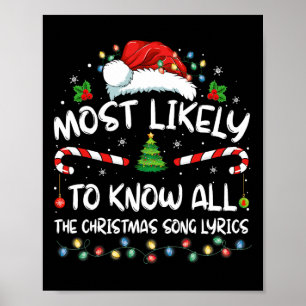 Poster Most Likely To Christmas