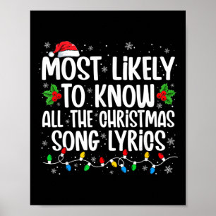 Poster Most Likely To Christmas