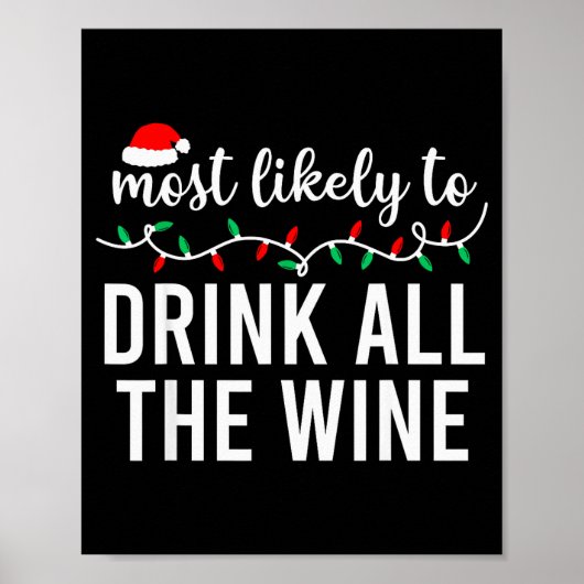 Poster Most Likely To Christmas Shirt Matching Family Paj (Devant)