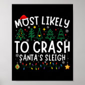 Poster Most Likely To Crash Santa's Sleigh Matching Chris (Devant)