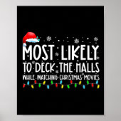 Poster Most Likely To Deck The Halls White Watching Chris (Devant)