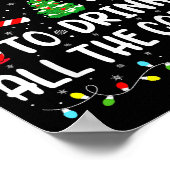 Poster Most Likely To Drink All Santa's Coffee Family Mat (Coin)