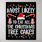 Poster Most Likely To Eat All The Christmas Tree Cakes Xm (Devant)