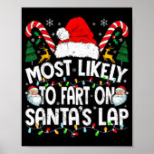 Poster Most Likely To Fart On Santa’s Lap Family Matching (Devant)