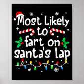 Poster Most Likely To Fart On Santa's Lap C-hristmas Matc (Devant)