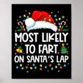 Poster Most Likely To Fart On Santa's Lap Family Christma (Devant)