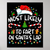Poster Most Likely To Fart On Santa's Lap Family Christma (Devant)