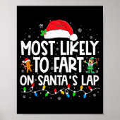 Poster Most Likely To Fart On Santa's Lap Family Christma (Devant)