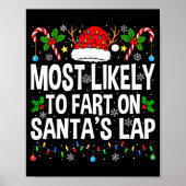Poster Most Likely To Fart On Santa's Lap Family Matching (Devant)