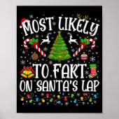 Poster Most Likely To Fart On Santa's Lap Family Matching (Devant)
